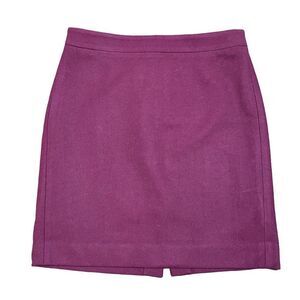 J. Crew Wool Burgundy Pencil Skirt